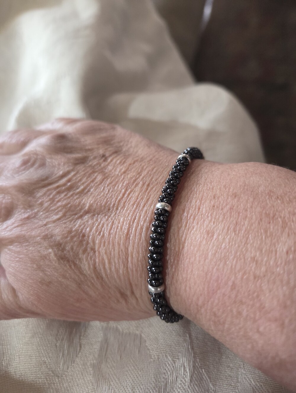 LAGOS Black Caviar Five Silver Station Ceramic Bracelet, 5mm, SS, 18k - Picture 14 of 14